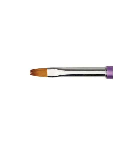 ***PURPLE PINCEL DECORADO NYLON #6 FLAT PARA GEL***