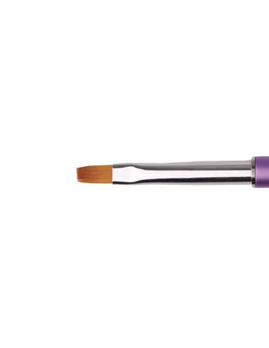 ***PURPLE PINCEL DECORADO NYLON #4 FLAT PARA GEL***