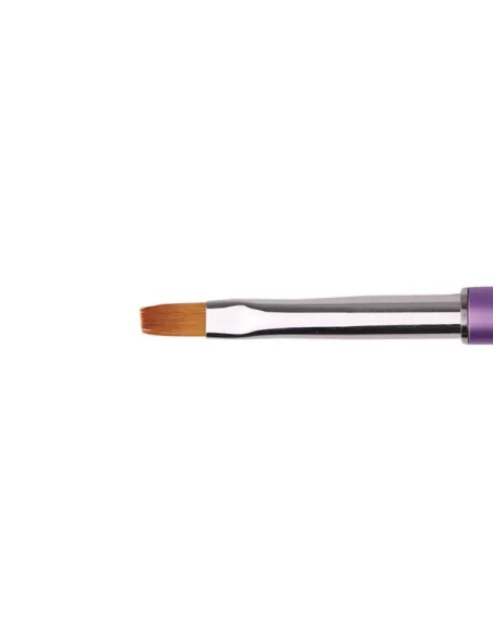 ***PURPLE PINCEL DECORADO NYLON #4 FLAT PARA GEL***