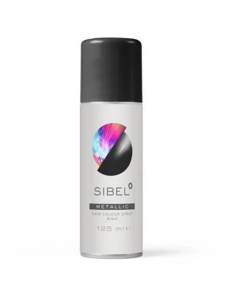 SIBEL HAIR COLOUR SPRAY METALLIC BLACK 125ML
