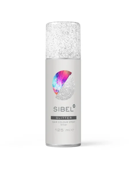 SIBEL HAIR COLOUR SPRAY GLITTER SILVER 125ML