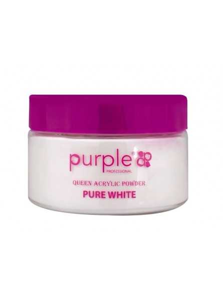 PURPLE POLVO ACRILICO PURE WHITE 50GR|Mathiss