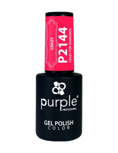 PURPLE GEL POLISH COLOR CRAZY FOR DIAMONDS 10ML