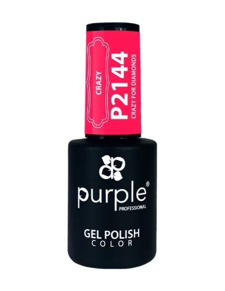 Purple Gel Polish Color Crazy For Diamonds 10ml