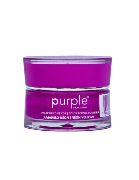 ***PURPLE POLVO ACRILICO DE COLOR NEON YELLOW 3,5GR***