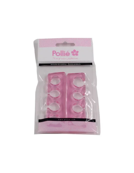 POLLIE SEPARADEDOS SILICONA ROSAS 2 UNIDADES