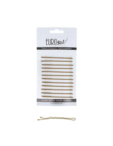 EUROSTIL CLIPS ONDULADOS 65MM BRONCE MATE (CARTON 12UDS)