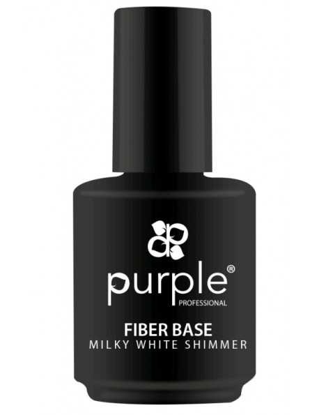 PURPLE FIBER BASE MILKY WHITE SHIMMER 15ML|Mathiss