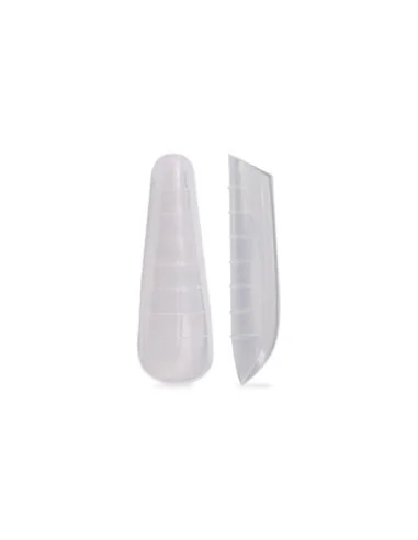 PURPLE DUAL FORMS CLEAR NAIL TIP ALMOND 120UDS