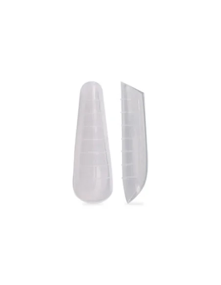 PURPLE DUAL FORMS CLEAR NAIL TIP ALMOND 120UDS