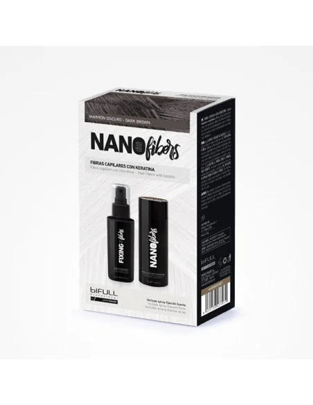 BIFULL NANO FIBERS MARRON OSCURO (FIBRAS 25GR+ FIJADOR 100ML