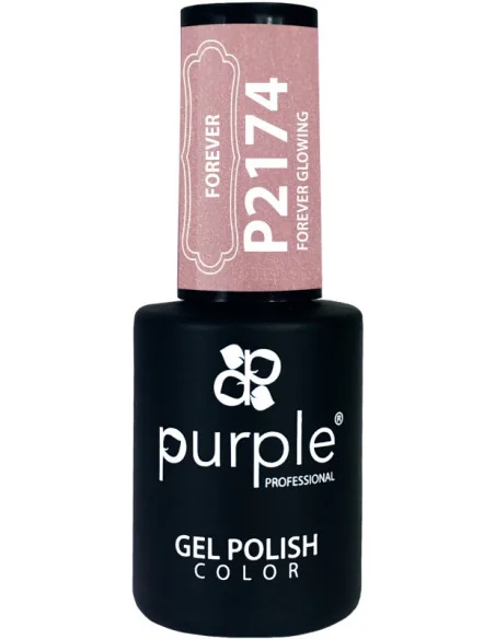 PURPLE GEL POLISH COLOR FOREVER GLOWING 10ML