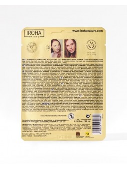 IROHA ILLUMINATING & HYDRATING TISSUE FACE MASK VIT.C & H.A.|Mathiss