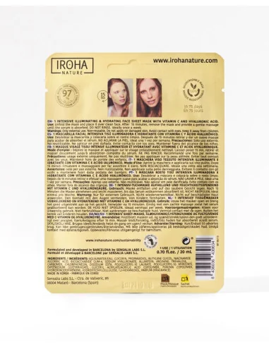 Iroha Illuminating & Hydrating Tissue Face Mask Vit.c & H.a.