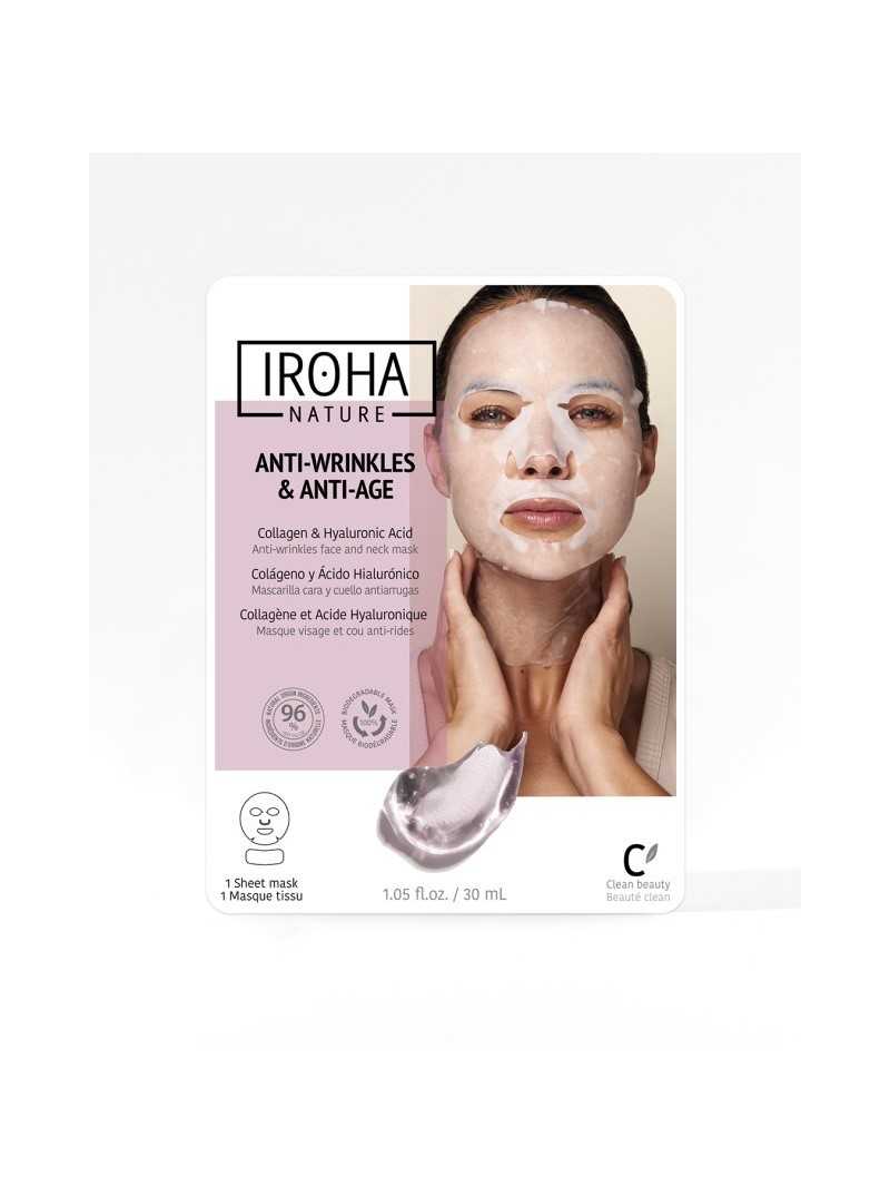 IROHA ANTI-WRINKLESS & ANTI-AGE FACE & NECK MASK COLLAGEN|Mathiss