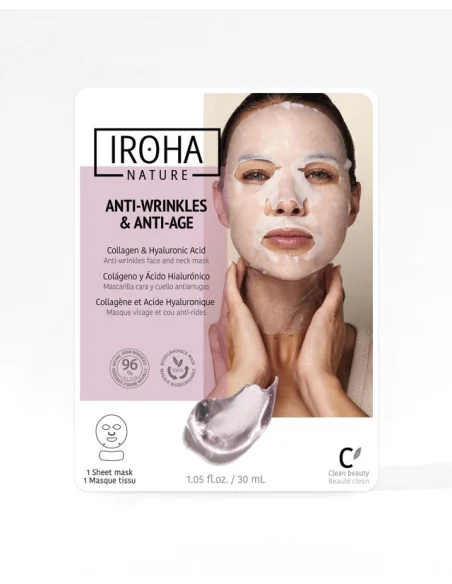 Iroha Anti-wrinkless & Anti-age Face & Neck Mask Collagen