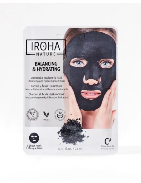 Iroha Balancing & Hydrating Face Mask Charcoal & H.a.