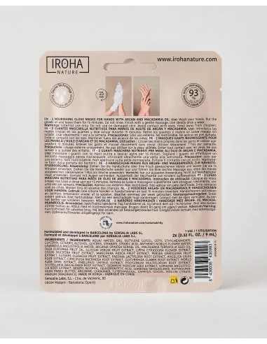 Iroha Nourishing Hand Mask Gloves Argan & Macadamia