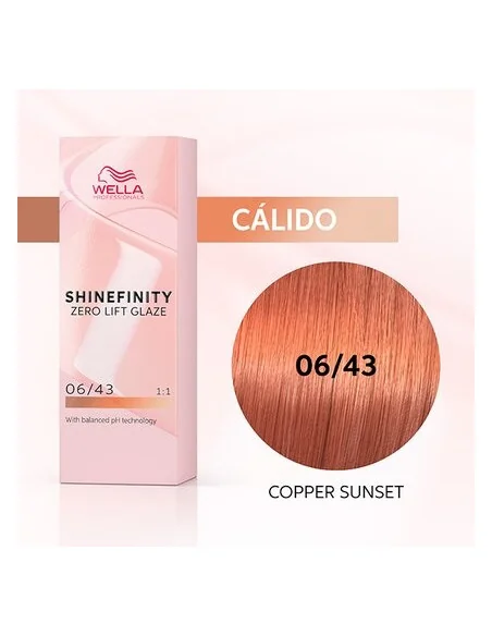 Wella Shinefinity Zero Lift Glaze 06/43 Cooper Sunset 60ml
