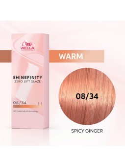 WELLA SHINEFINITY ZERO LIFT GLAZE 08/34 SPICY GINGER 60ML|Mathiss