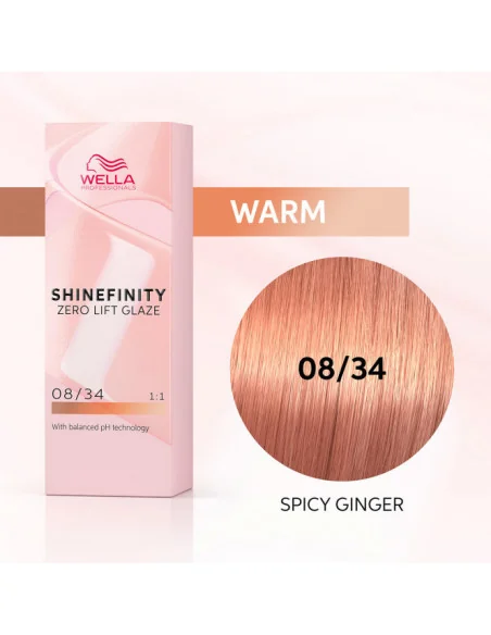 WELLA SHINEFINITY ZERO LIFT GLAZE 08/34 SPICY GINGER 60ML