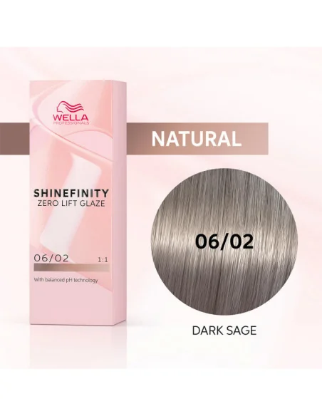 WELLA SHINEFINITY ZERO LIFT GLAZE 06/02 DARK SAGE 60ML