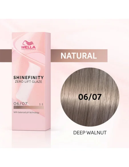 WELLA SHINEFINITY ZERO LIFT GLAZE 06/07 DEEP WALNUT 60ML