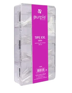 PURPLE XXL EXTRA LONG STILETTO CLEAR NAIL TIPS 360UDS