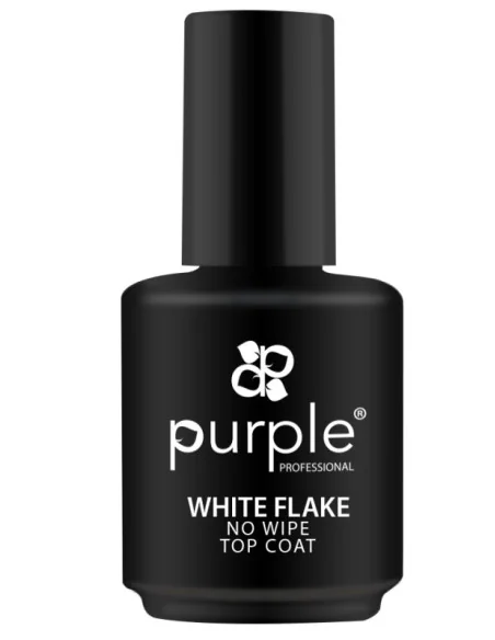 PURPLE WHITE FLAKE NO WIPE TOP COAT 15ML