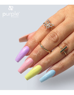 PURPLE WHITE FLAKE NO WIPE TOP COAT 15ML 2