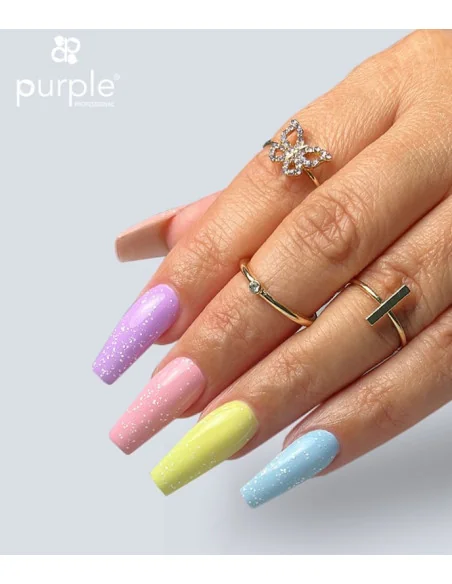 PURPLE WHITE FLAKE NO WIPE TOP COAT 15ML