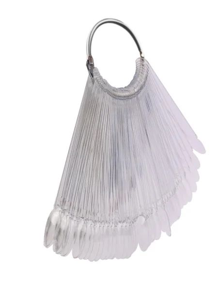 PURPLE MUESTRARIO TRANSPARENTE CON ANILLAS 50 TIPS ALMENDRA