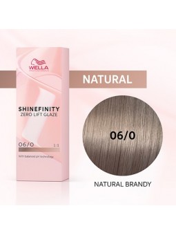 WELLA SHINEFINITY ZERO LIFT GLAZE 06/0 NATURAL BRANDY 60ML|Mathiss