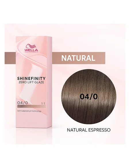 WELLA SHINEFINITY ZERO LIFT GLAZE 04/0 NATURAL ESPRESSO 60ML