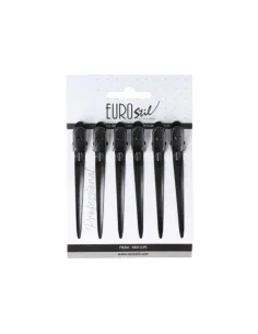 EUROSTIL PINZAS CURVADAS NEGRAS (6 UNIDADES) 2