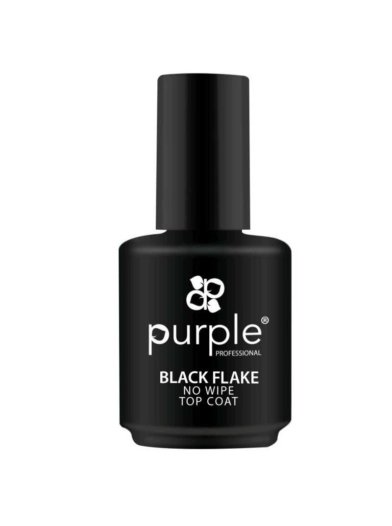 PURPLE BLACK FLAKE NO WIPE TOP COAT 15ML|Mathiss