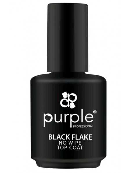 PURPLE BLACK FLAKE NO WIPE TOP COAT 15ML|Mathiss