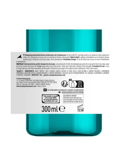 LOREAL EXPERT SCALP ADVANCED DERMO-PURIFIER SHAMPOO 300ML