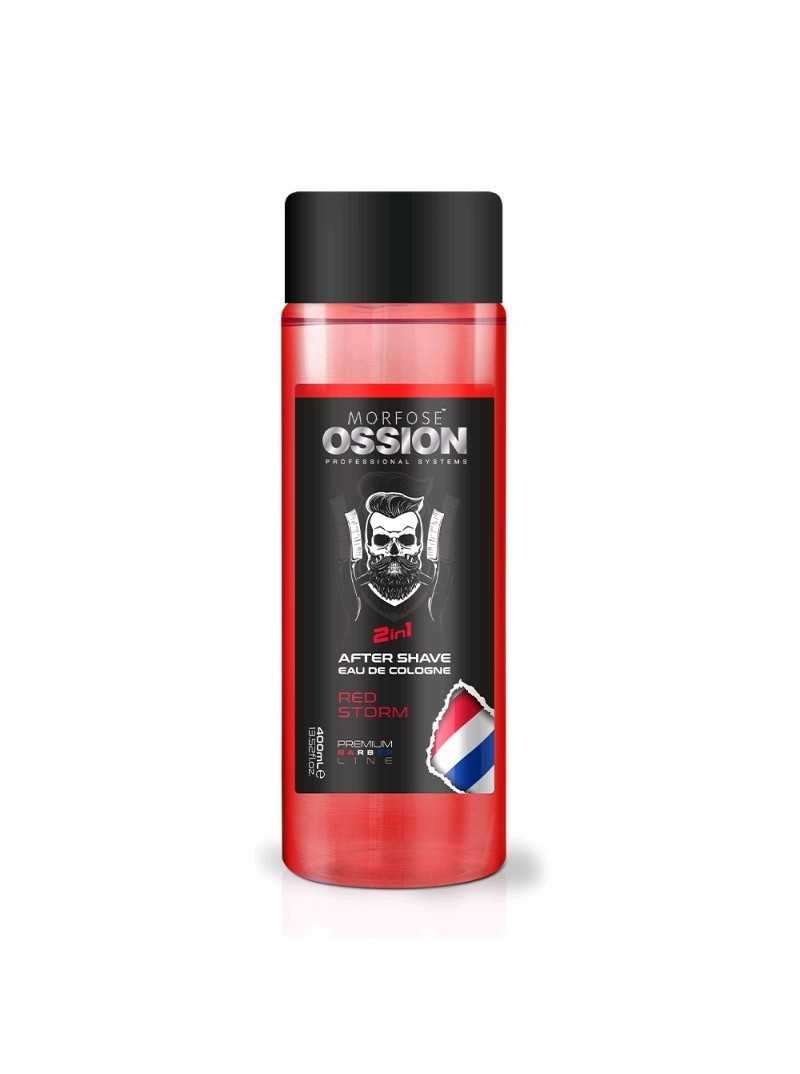 OSSION 2-IN-1 AFTER SHAVE EAU DE COLOGNE RED STORM 400ML|Mathiss